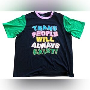 Target Pride T-shirt Sz XL Black Green Pink  60% Cotton 40% poly Silk Screen